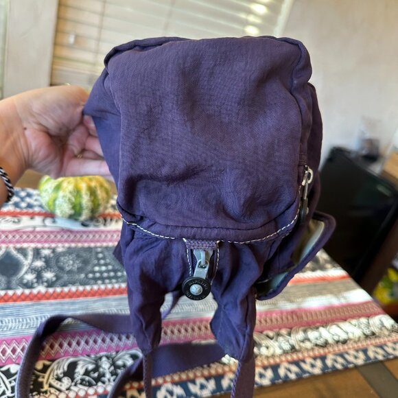 Kipling Purple Nylon Felix Zip Top Shoulder Bag, Preowned - Picture 6 of 12